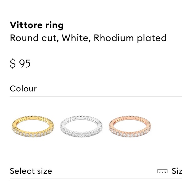 Swarovski Vittore ring, size 5 - Picture 11 of 13